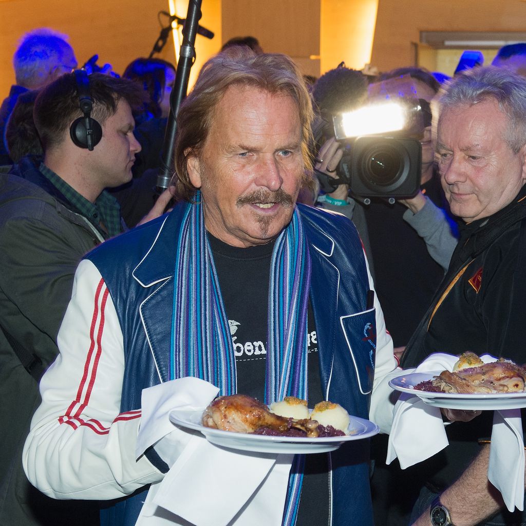 Frank Zander beim Weihnachtsessen für Obdachlose im Dezember 2015