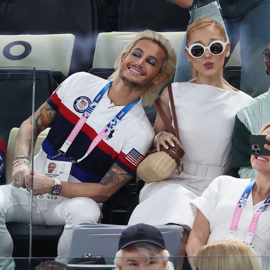 Frankie Grande und Ariana Grande bei der Turn-Qualifikation in Paris 2024