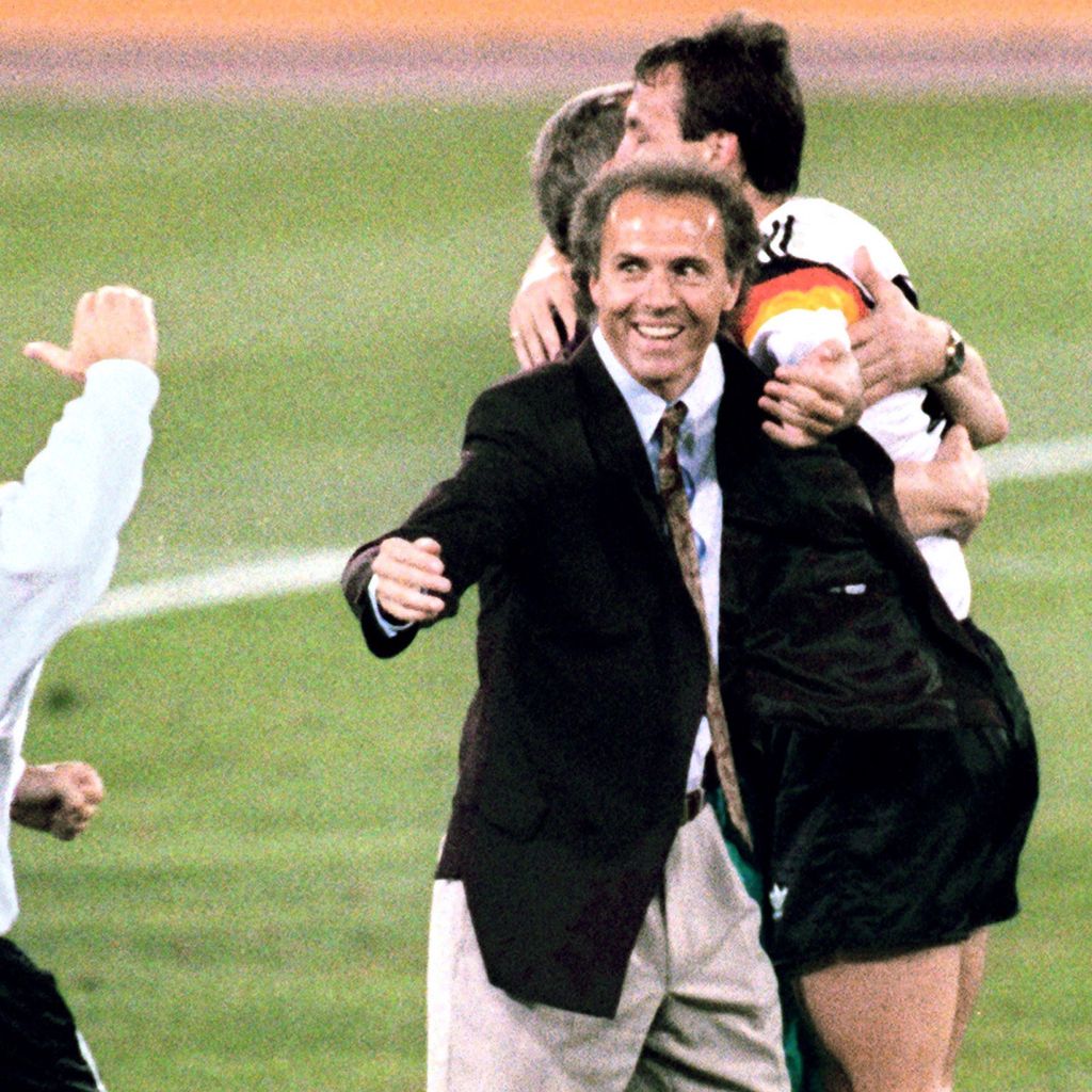 Franz Beckenbauer als Trainer bei der Weltmeisterschaft 1990