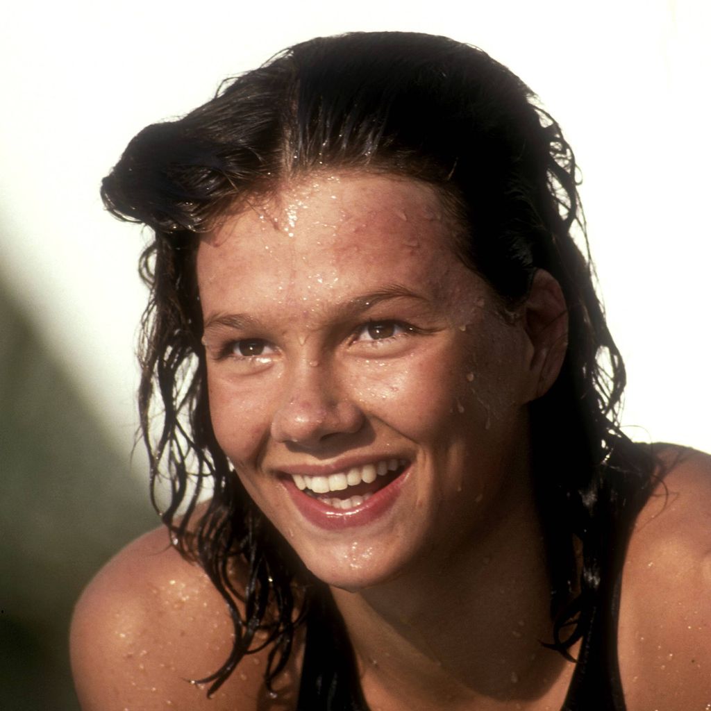 Franziska van Almsick mit 14 Jahren bei den Olympischen Spielen in Barcelona, Sommer 1992