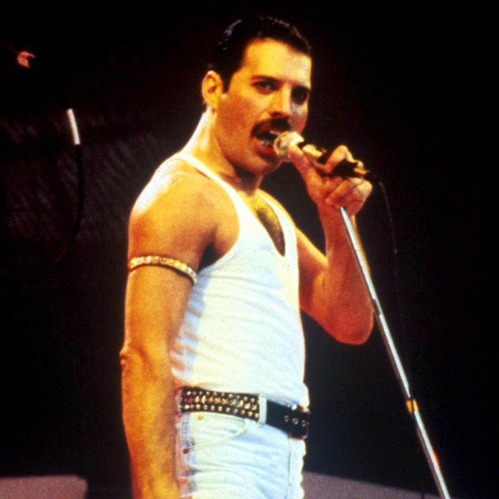 Freddie Mercury beim Live Aid-Konzert 1985