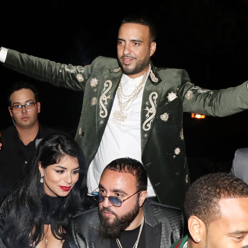 French Montana und einige Gäste auf seiner eigenen Geburtstagsparty in Beverly Hills