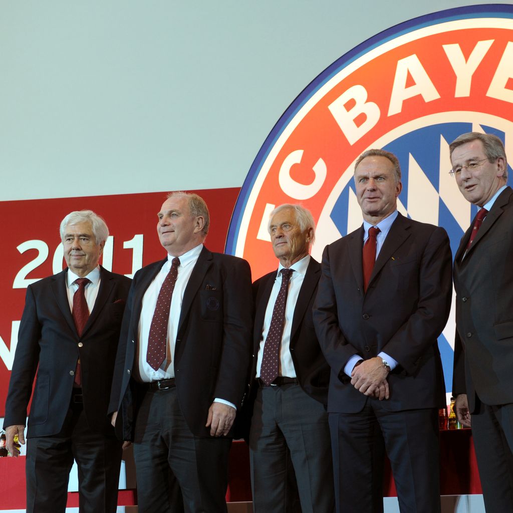 Fritz Scherer,  Uli Hoeneß und Bernd Rauch im November 2011
