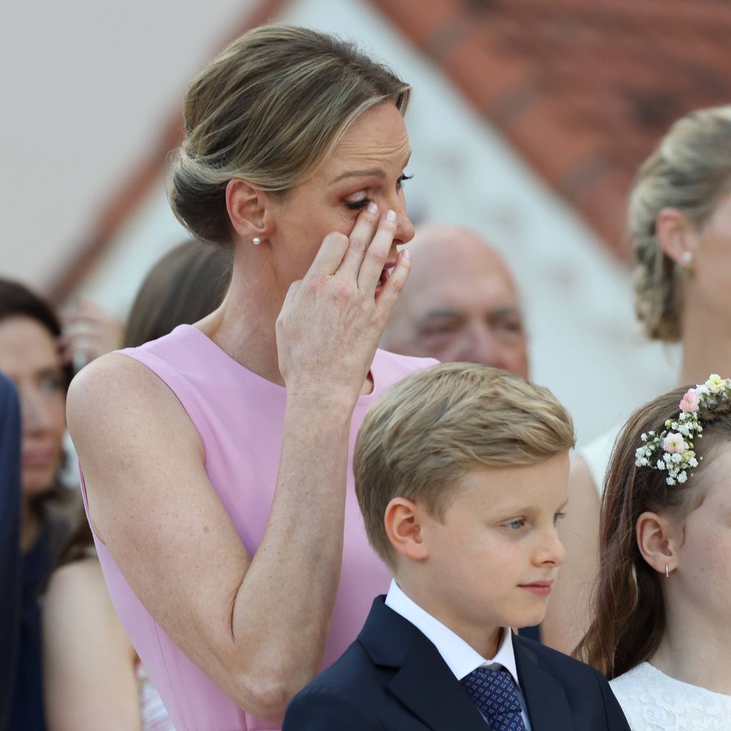 Fürstin Charlène von Monaco mit ihren Kindern Prinz Jacques und Prinzessin Gabriella