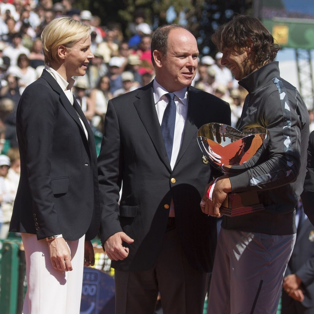 Fürstin Charlène, Albert II von Monaco und Rafael Nadal