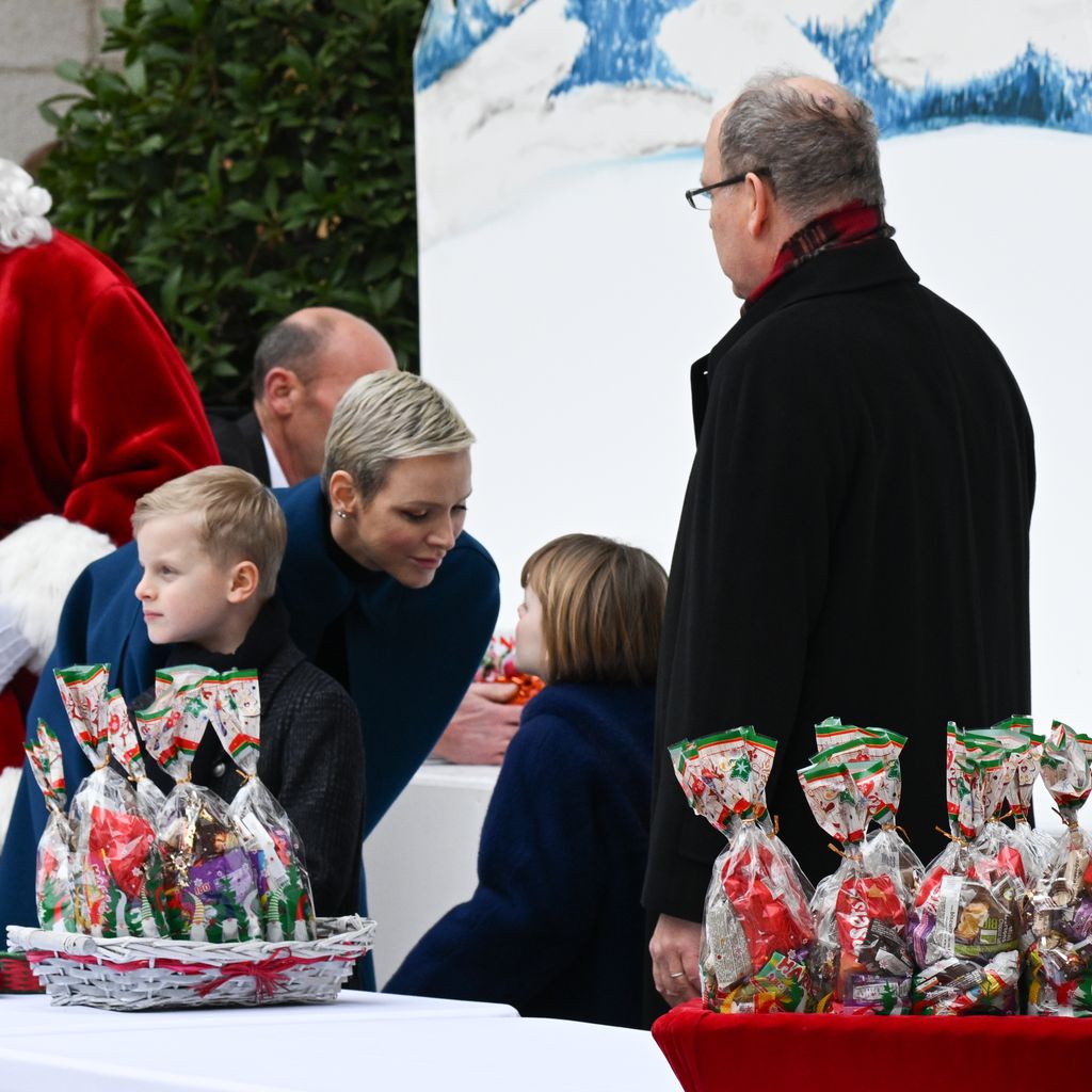 Fürstin Charléne, Prinz Jacques, Prinzessin Gabriella und Fürst Albert II. von Monaco