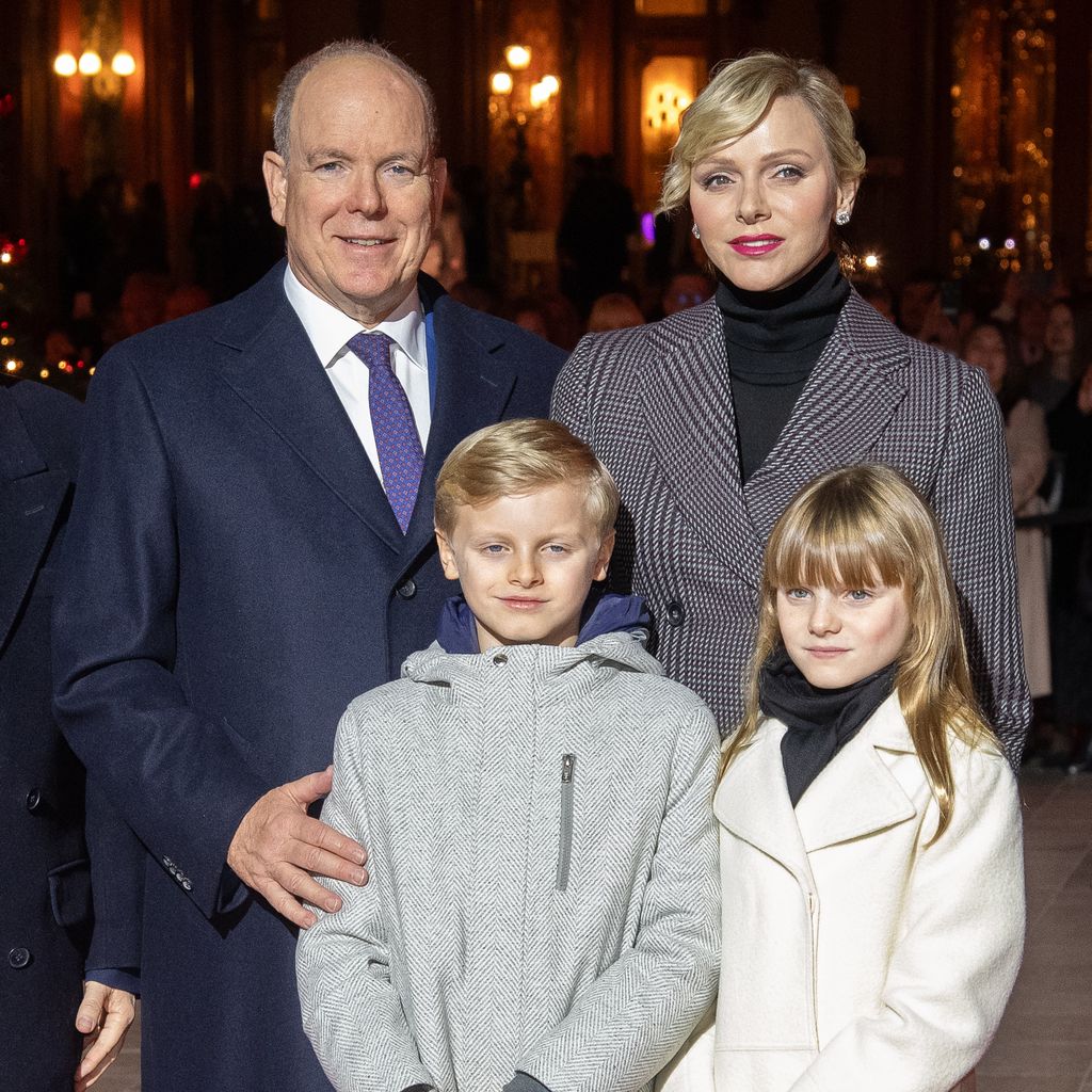 Fürst Albert, Prinz Jacques, Prinzessin Gabriella und Fürstin Charlène im November 2024