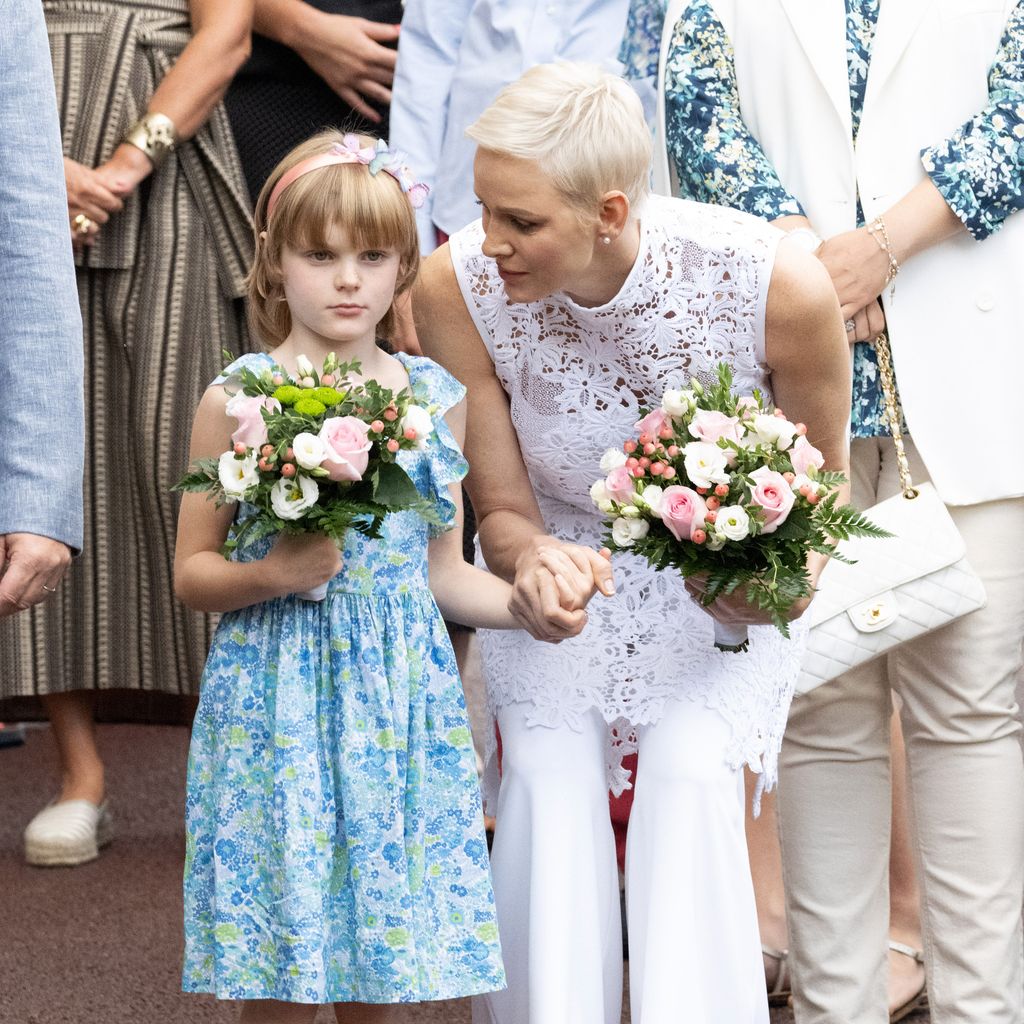 Fürstin Charlène mit ihrer Tochter Prinzessin Gabriella