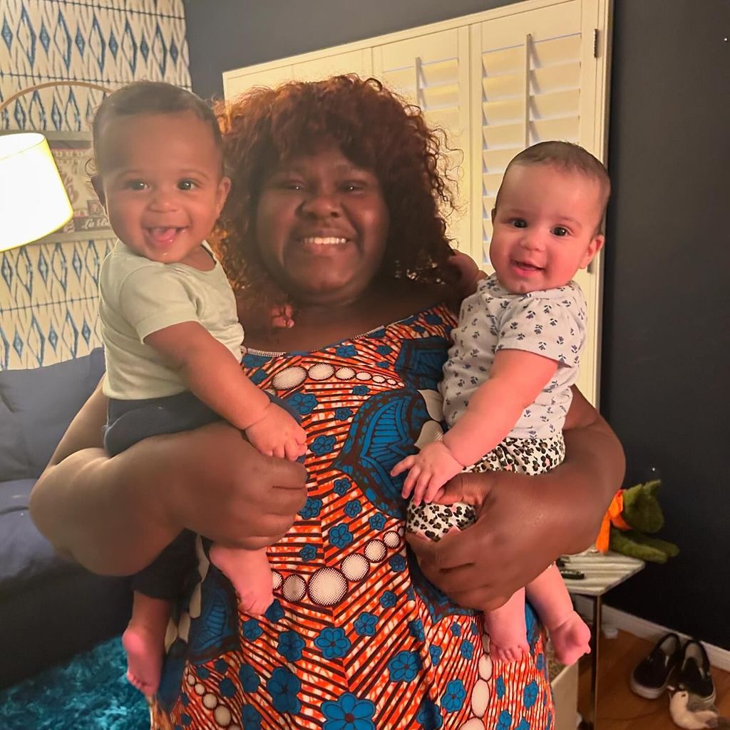 Gabourey Sidibe mit ihren Zwillingen Maya und Cooper