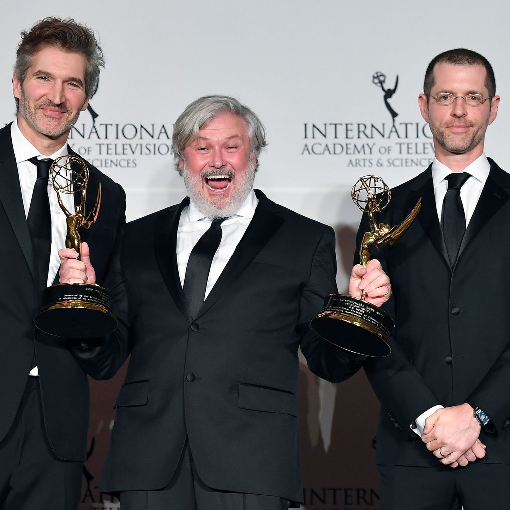 David Benioff, Conleth Hill und D.B. Weiss, "Game of Thrones"-Drehbuchautoren