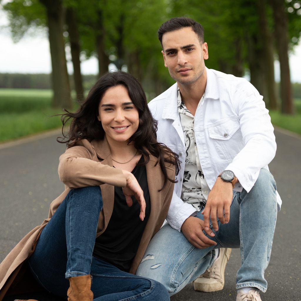 Gamze Senol und Timur Ülker am Set von "Nihat – Alles auf Anfang"