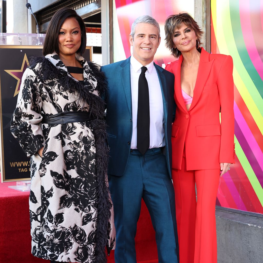 Garcelle Beauvais und Lisa Rinna feiern mit Andy Cohen seine Walk-of-Fame-Sternzeremonie in Hollywood, 4. Februar 2022