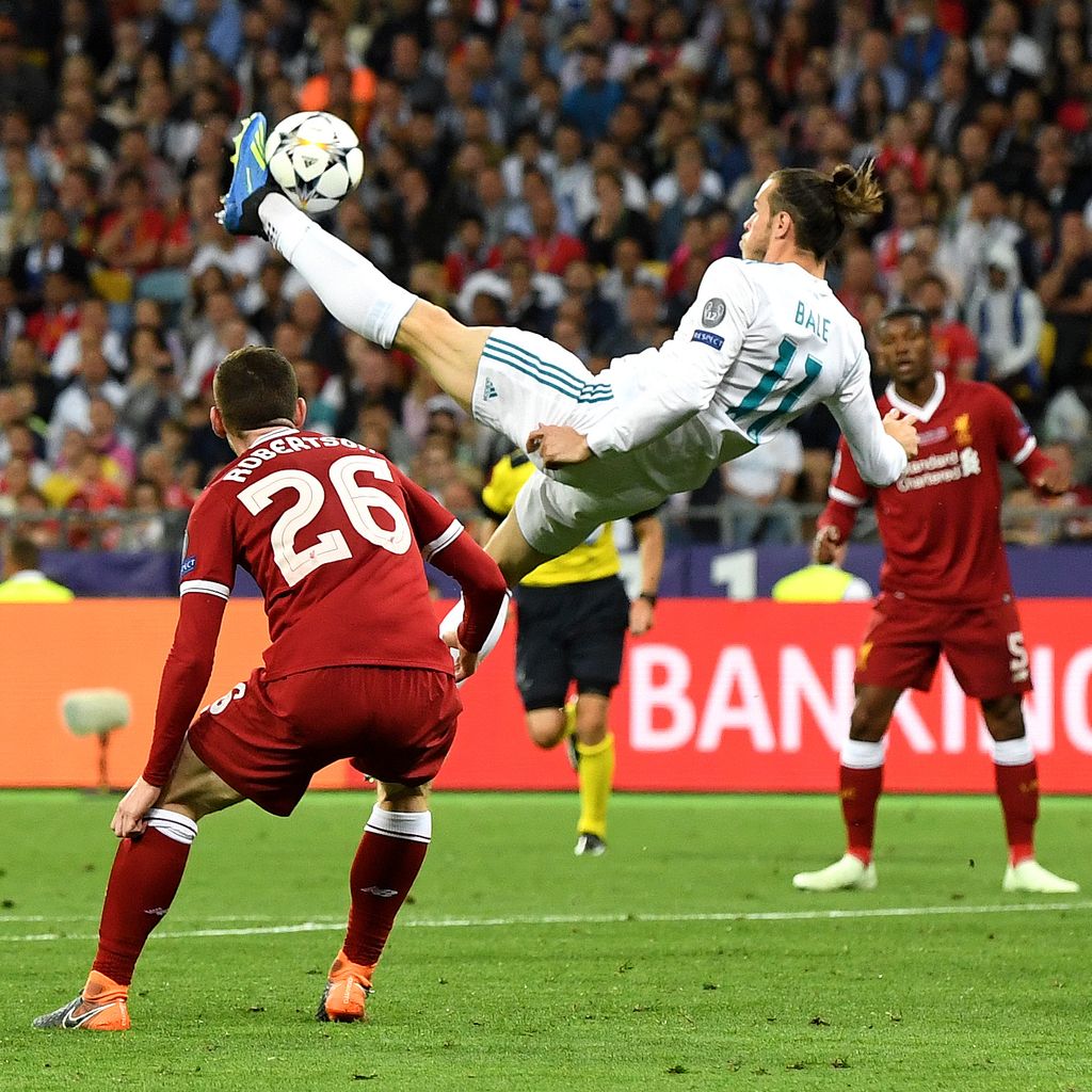 Gareth Bale bei seinem Fallrückzieher-Tor im CL-Finale