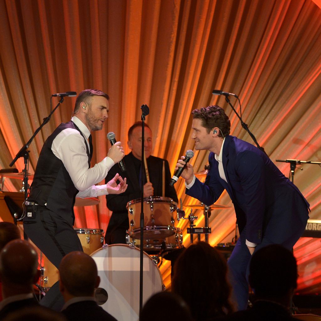 Gary Barlow und Matthew Morrison im Februar 2015 in Los Angeles