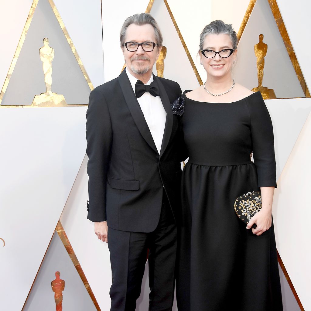 Gary Oldman und seine Frau Gisele Schmidt bei den Oscars 2018