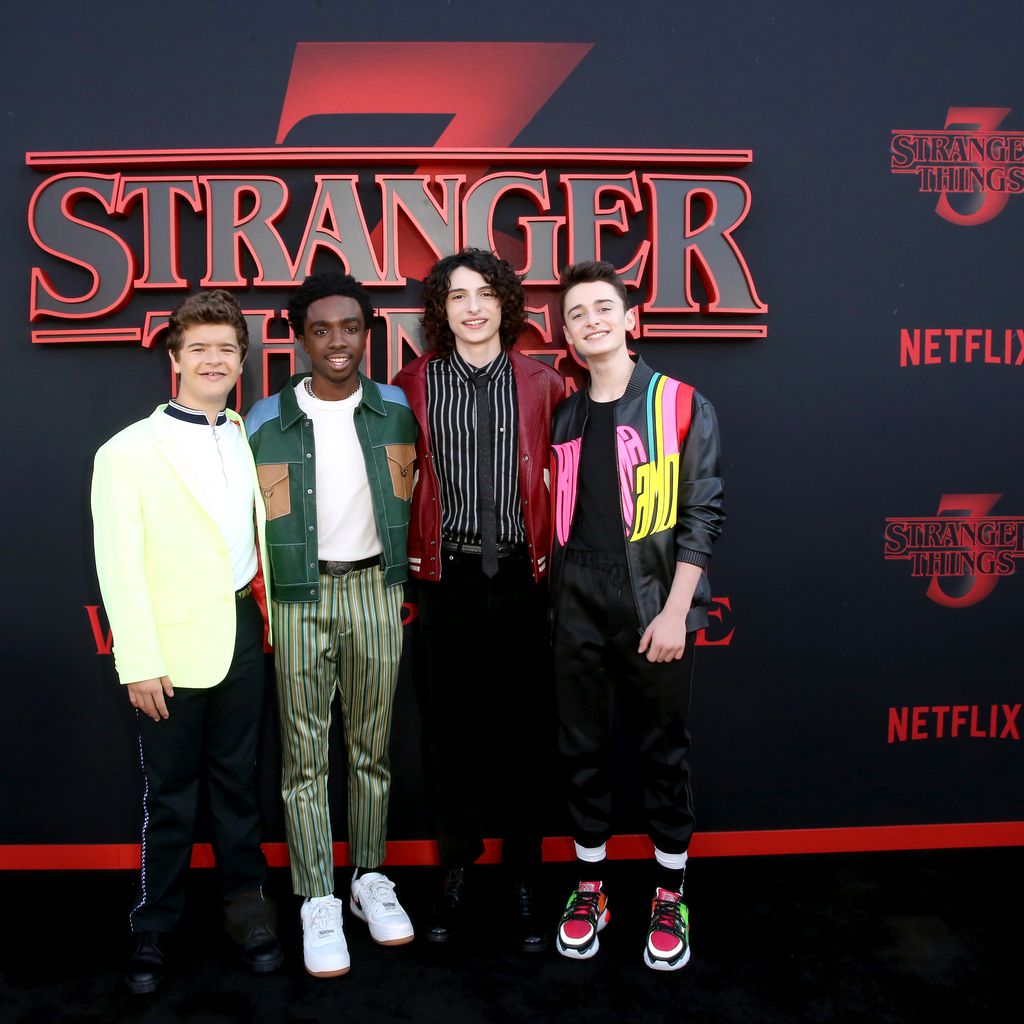 Gaten Matarazzo, Caleb McLaughlin, Finn Wolfhard und Noah Schnapp bei der "Stranger Things"-Premiere