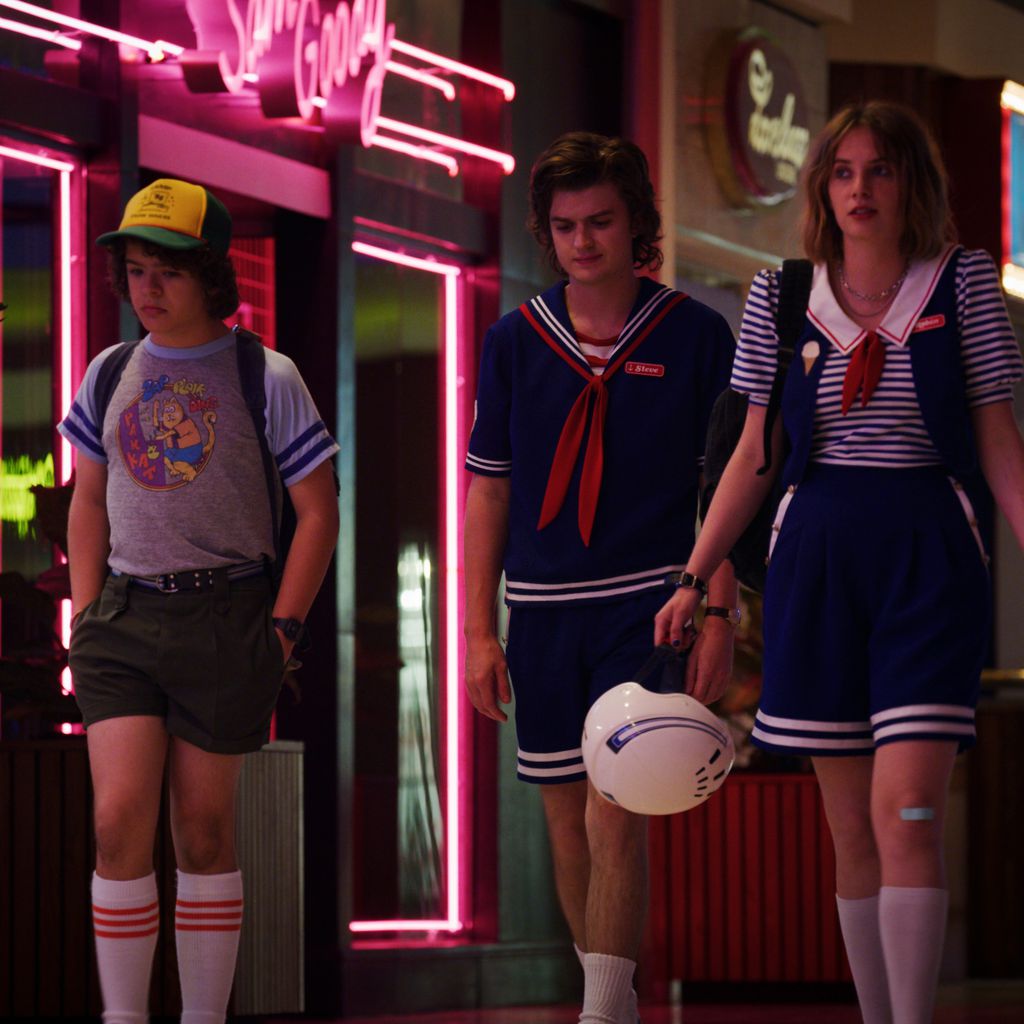 Gaten Matarazzo, Joe Keery und Maya Hawke in "Stranger Things"