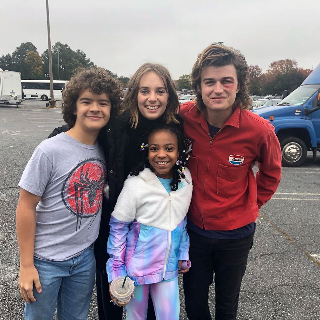 Gaten Matarazzo, Maya Hawke, Priah Ferguson und Joe Keery, "Stranger Things"-Darsteller