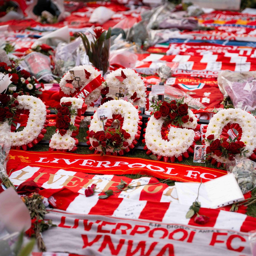 Gedenken an Diogo Jota im Anfield Stadium