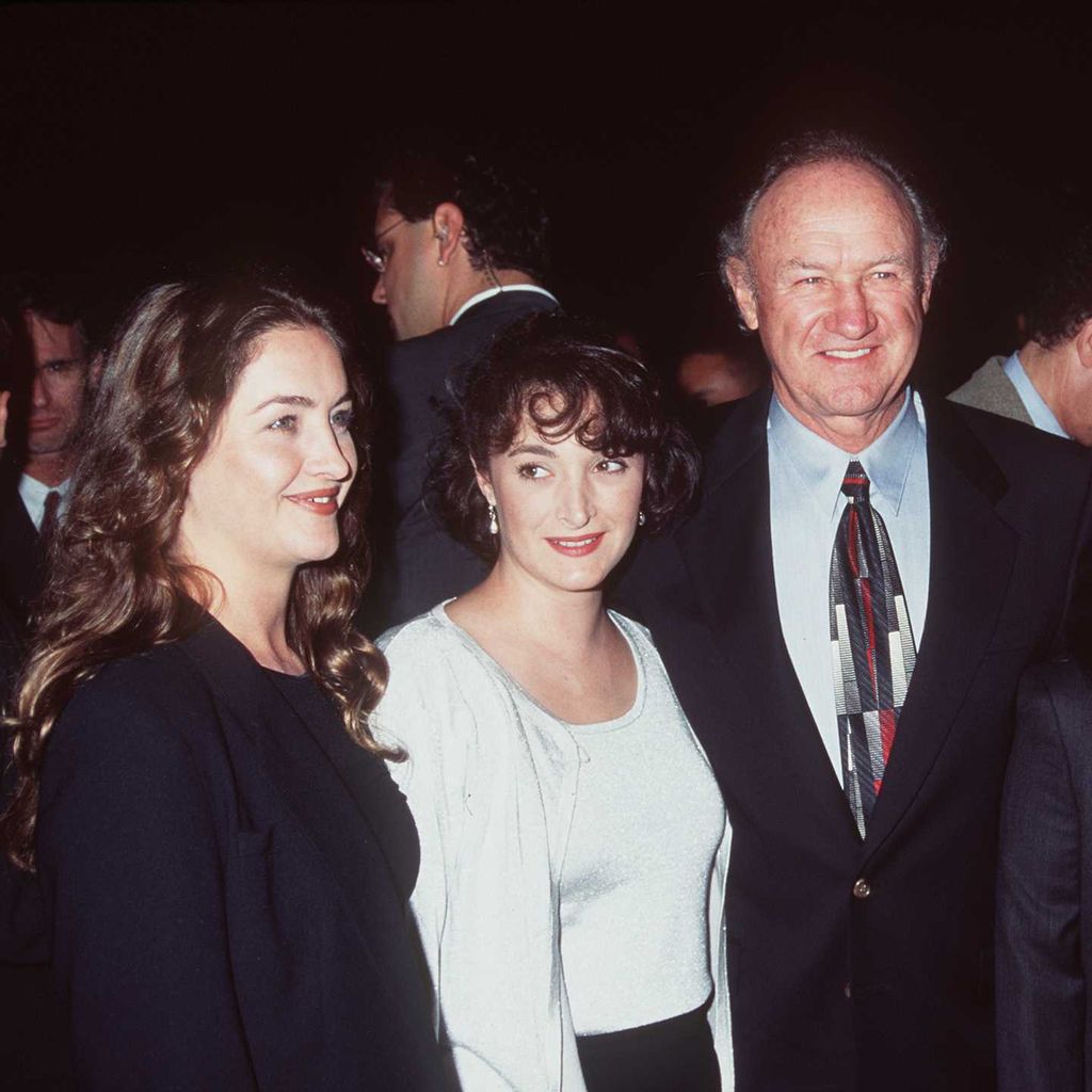 Gene Hackman mit seiner Ehefrau Betsy (r.) und seinen Töchtern Leslie und Elizabeth