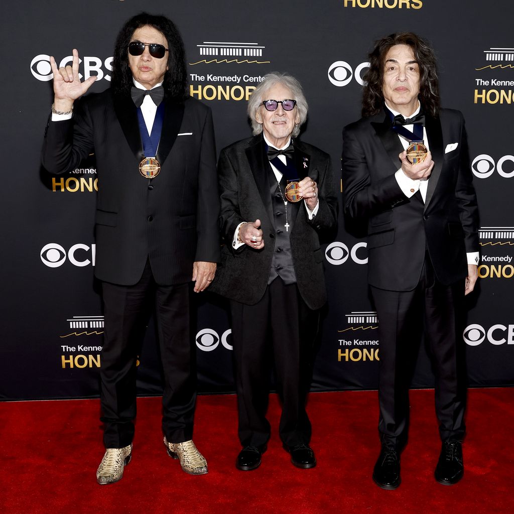 Gene Simmons, Peter Criss und Paul Stanley bei den Kennedy Center Honors in Washington D.C., Dezember 2025