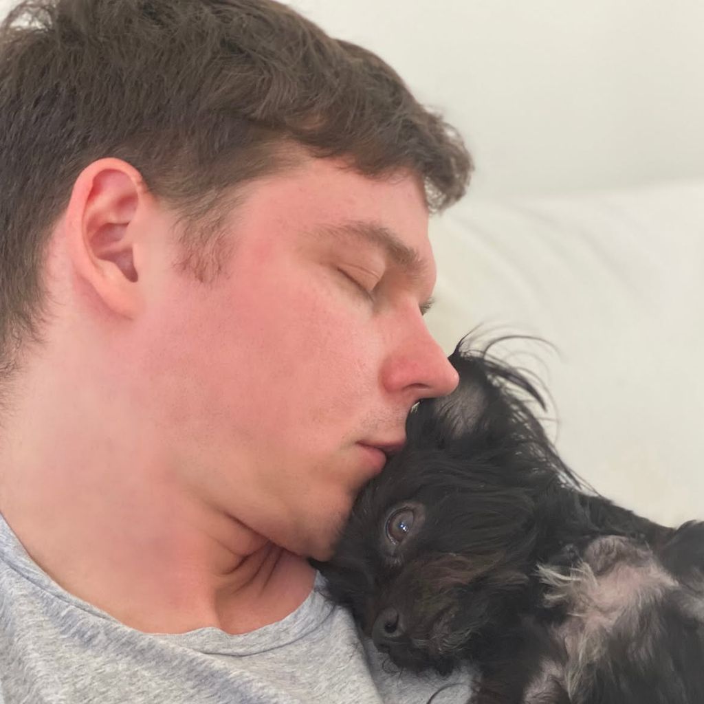 Georg Listing mit seinem Hund Buddy