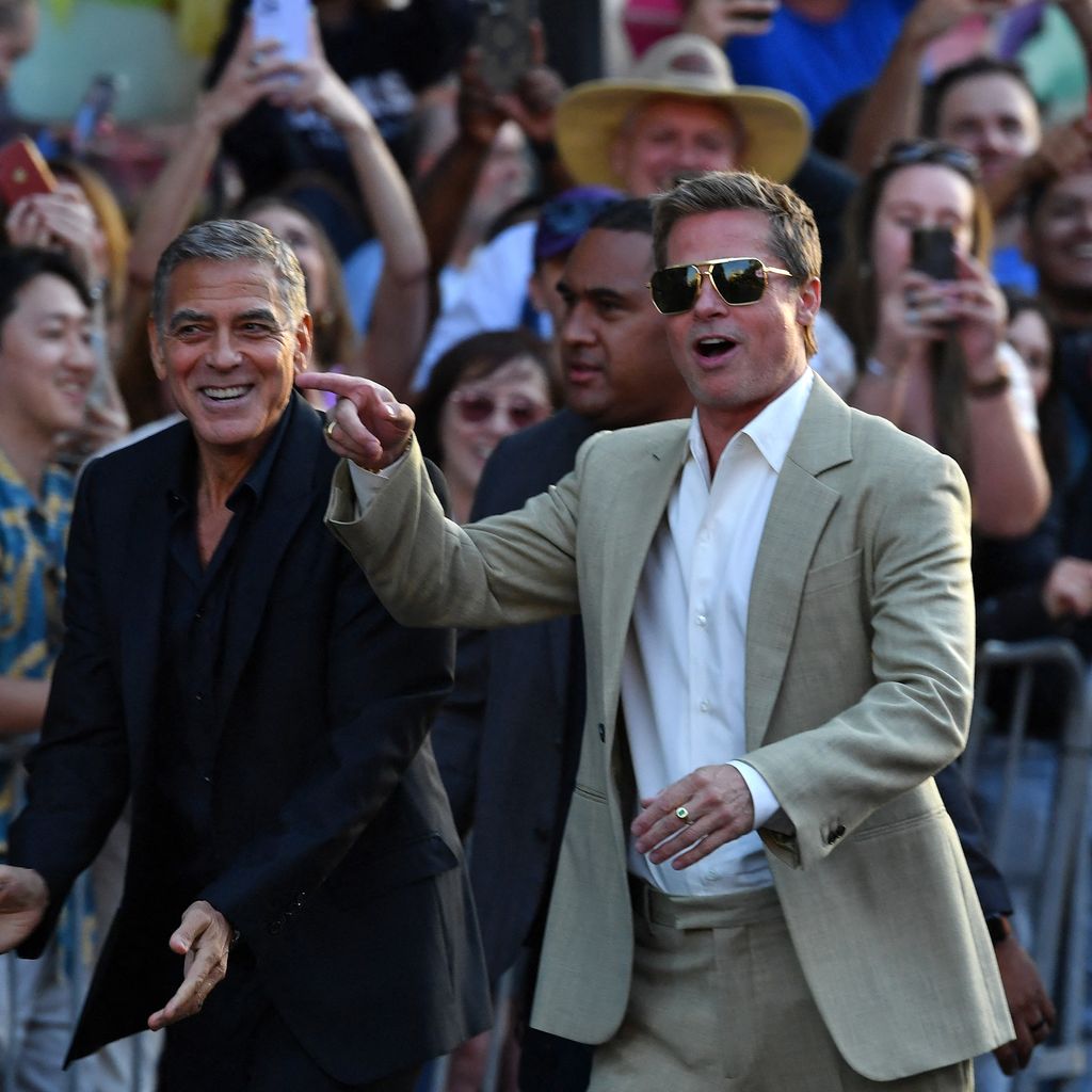 George Clooney und Brad Pitt in Los Angeles