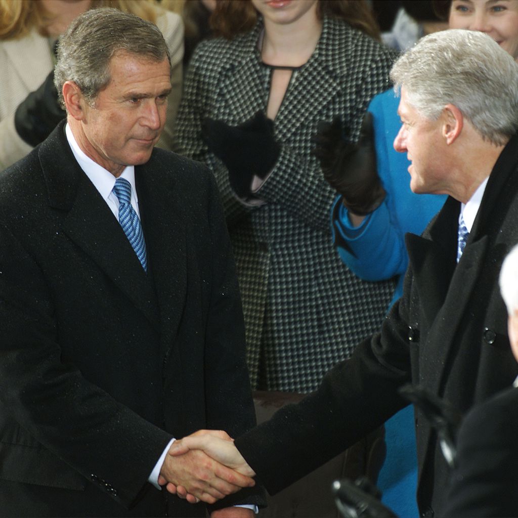 George W. Bush und Bill Clinton, Januar 2001