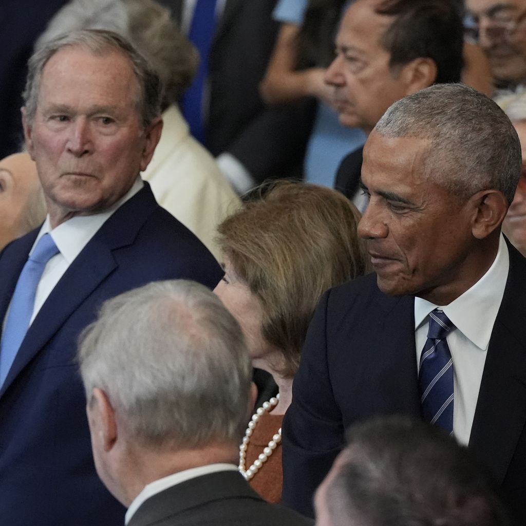 George W. Bush und Barack Obama vor der Vereidigung von Donald Trump als 47. US-Präsident