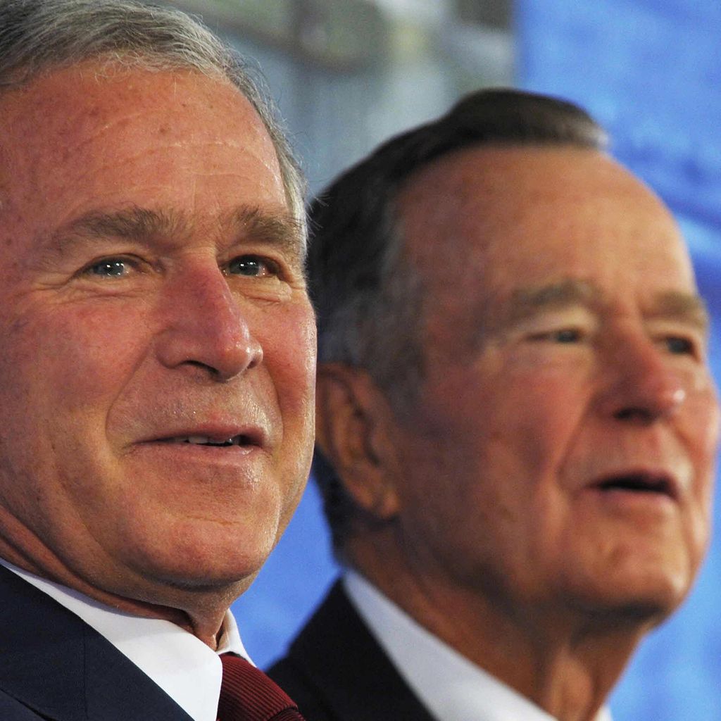 George W. Bush und sein Vater George H. W. Bush