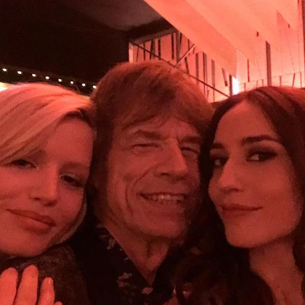 Mick Jagger mit seinen Töchtern Georgia May Jagger und Elizabeth Jagger