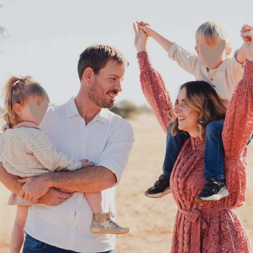 Gerald und Anna Heiser mit ihren Kindern, Juli 2025
