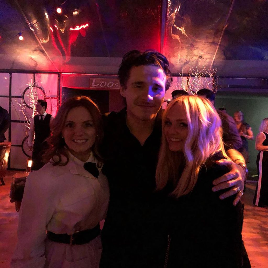 Geri Horner, Brooklyn Beckham und Emma Bunton