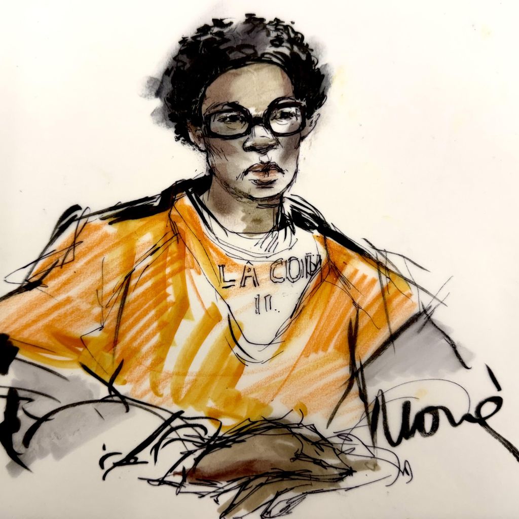 Gerichtszeichnung von D4vd während des Prozesses um den Mord an Celeste Rivas Hernandez