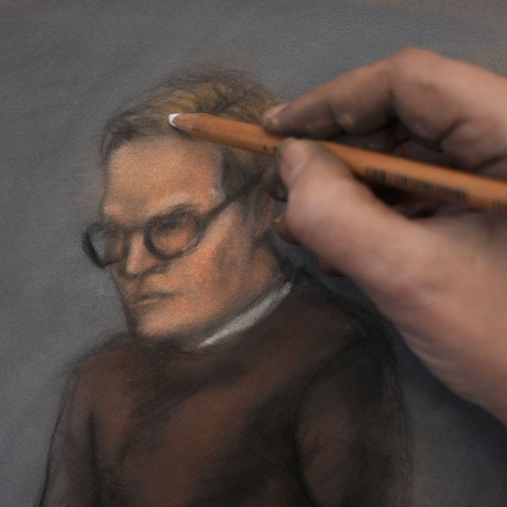 Gerichtszeichnung von Marius Borg Hoiby am ersten Prozesstag in Oslo, gezeichnet von Ane Hem