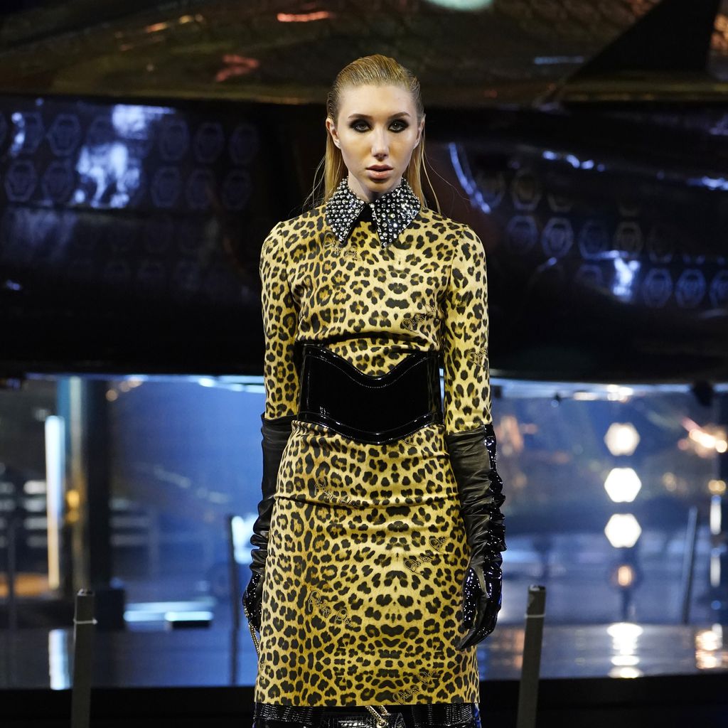 "Germany's next Topmodel"-Kandidatin Tamara bei der Fashion-Show von Philipp Plein