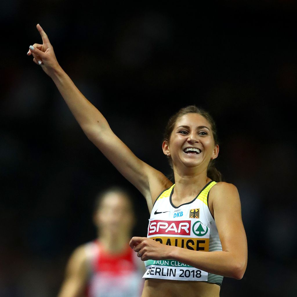 Gesa Felicitas Krause nach ihrem EM-Sieg über 3000m-Hindernis
