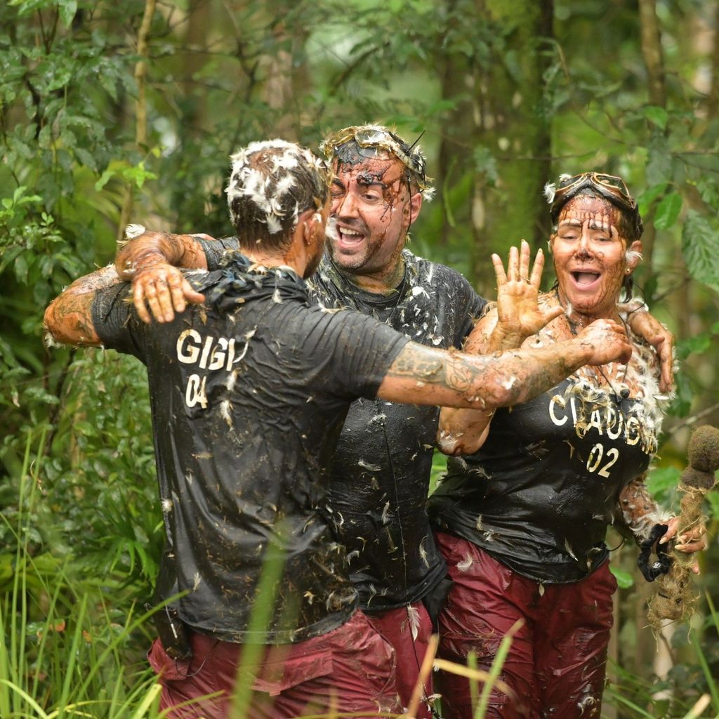 Gigi, Cosimo und Claudia nach ihrer Dschungelprüfung