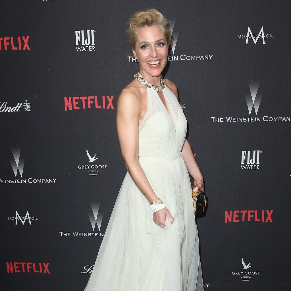Gillian Anderson bei The Weinstein Company and Netflix Golden Globe Party