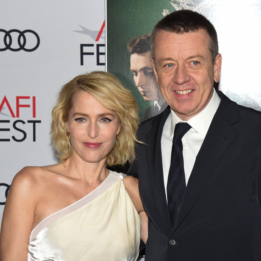Gillian Anderson und Peter Morgan bei der "The Crown"-Premiere im November 2019 in Hollywood