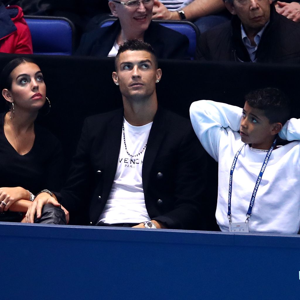 Georgina Rodriguez, Cristiano Ronaldo und Cristiano Ronaldo Jr. bei einem Tennis-Match in London