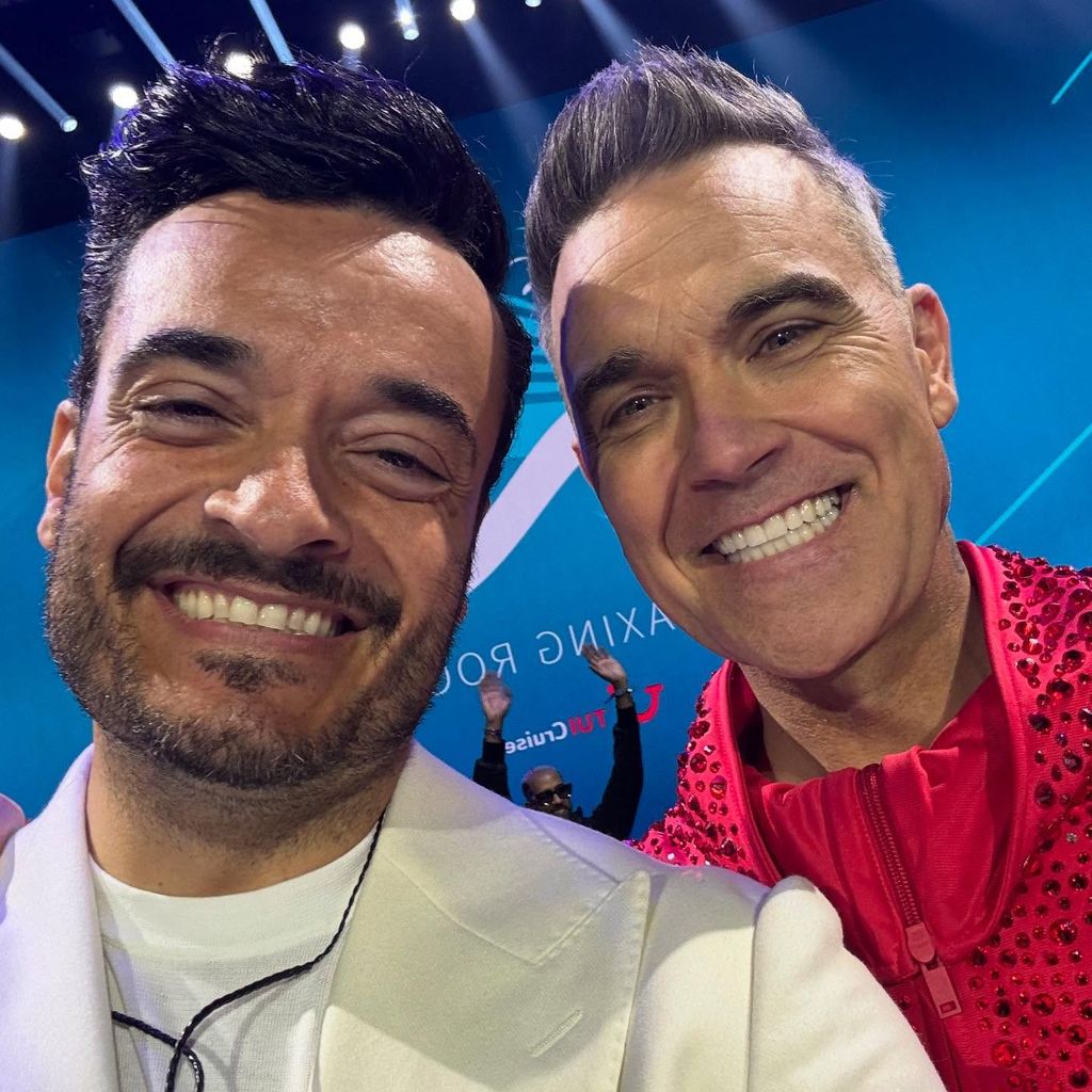 Giovanni Zarrella und Robbie Williams im April 2025