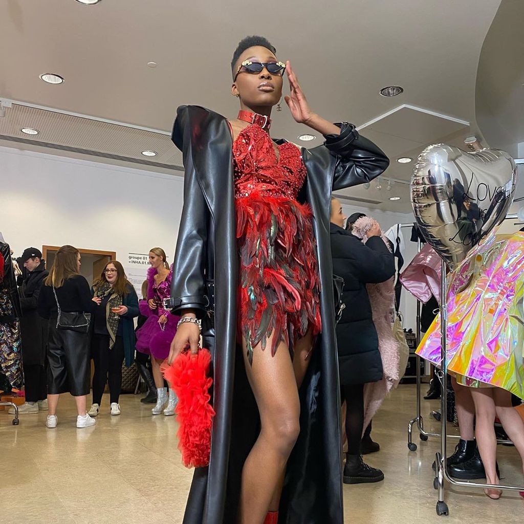 GNTM-Gewinnerin Toni Dreher-Adenuga auf der Paris Fashion Week