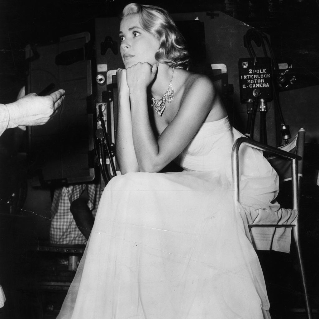 Grace Kelly beim Dreh von "Über den Dächern von Nizza", 1955