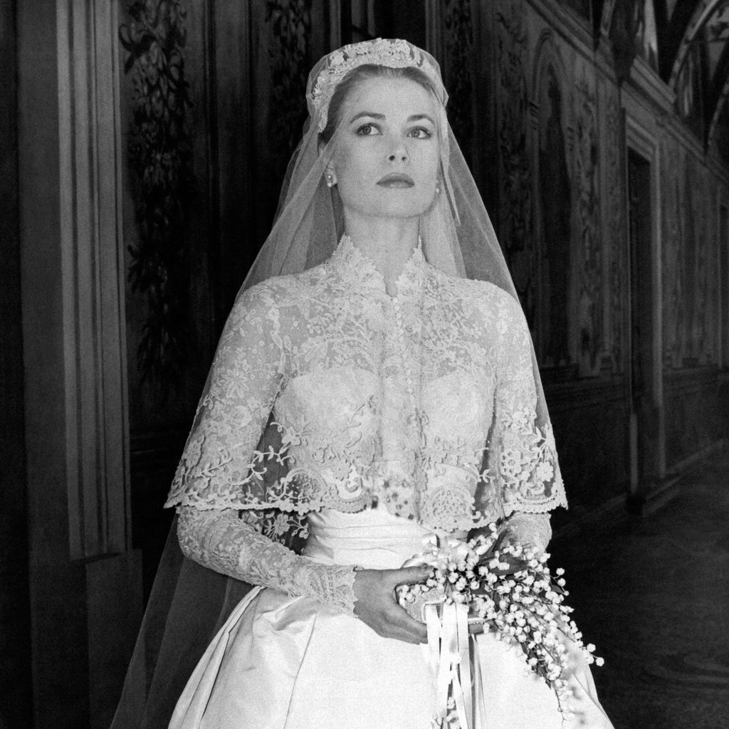 Grace Kelly bei ihrer Hochzeit 1956