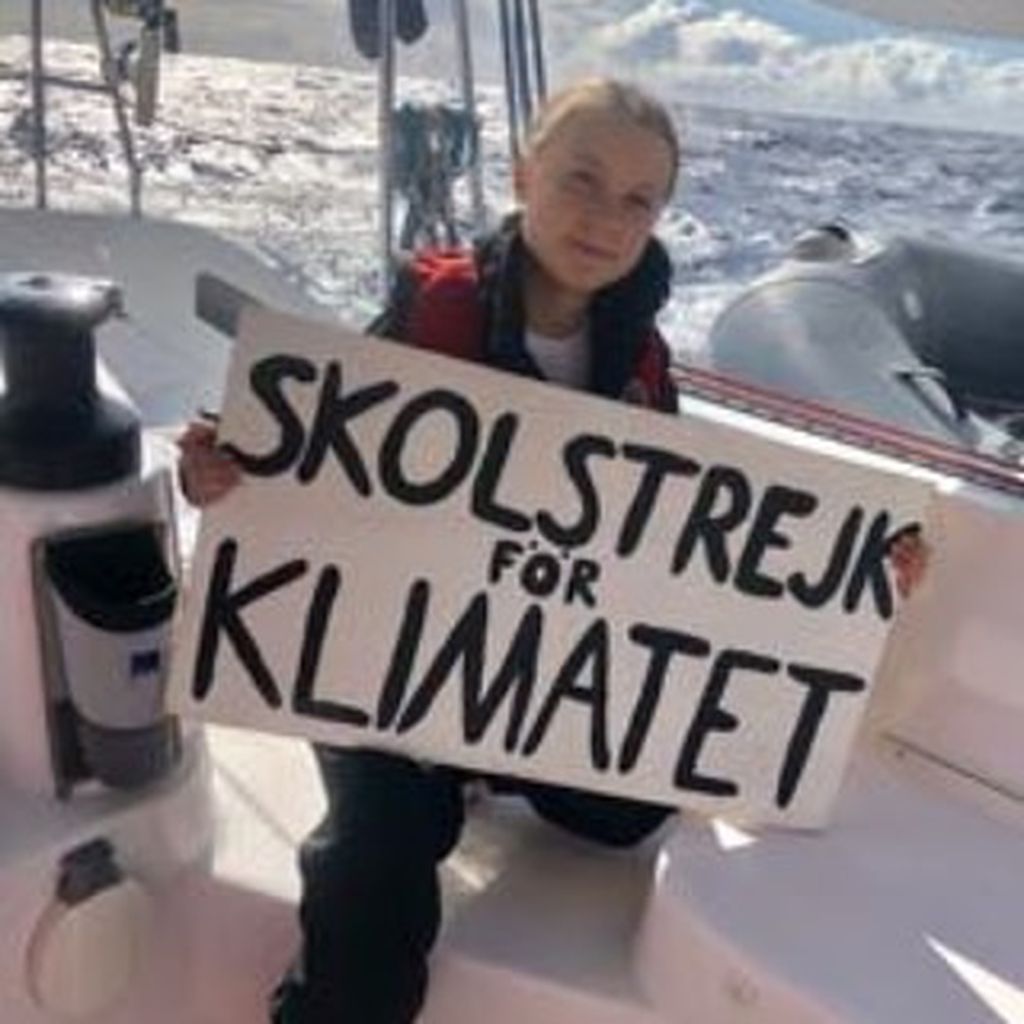 Greta Thunberg auf See im November 2019