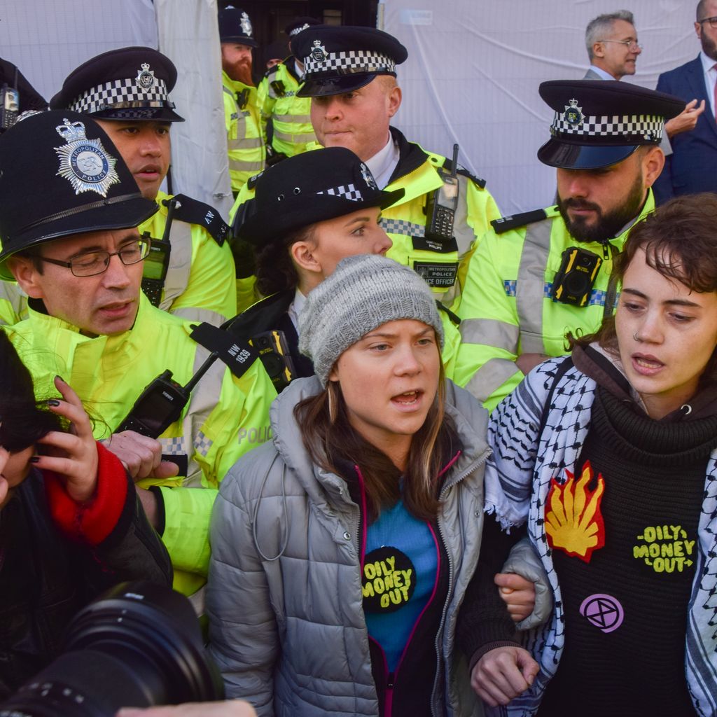 Greta Thunberg bei einer Klima-Demonstration in London, 2023