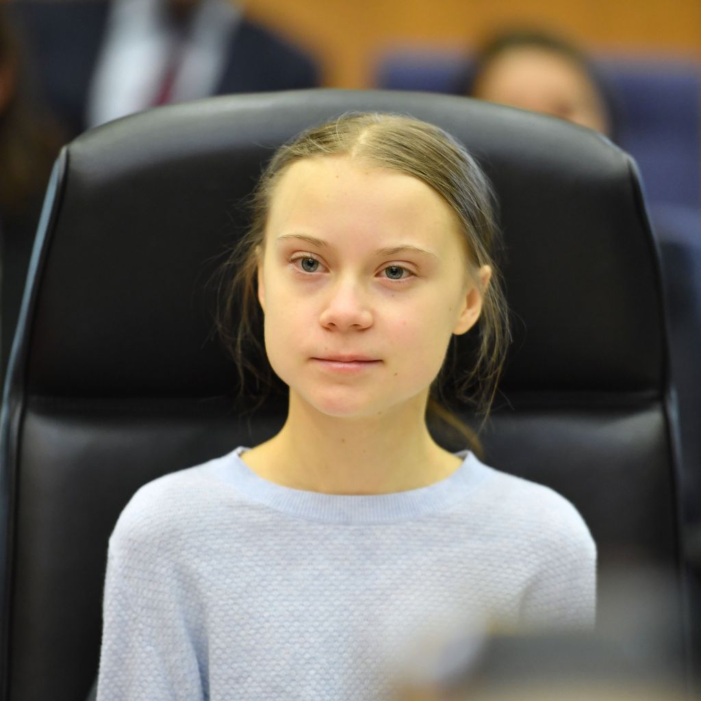Greta Thunberg bei einer Sitzung der Europäischen Kommission in Brüssel, 2020