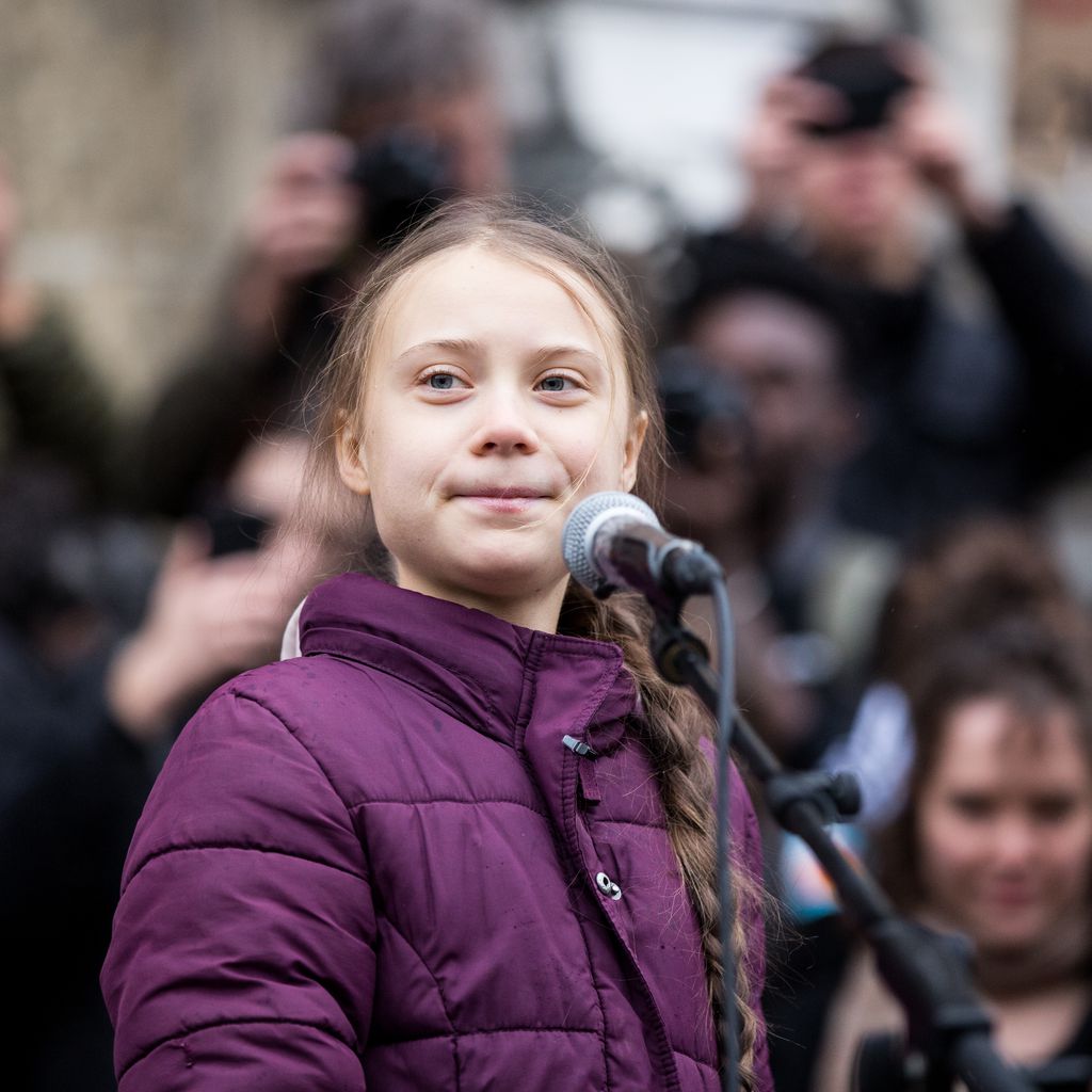 Greta Thunberg bei einem Klimawandel-Protest in Lausanne im Januar 2020