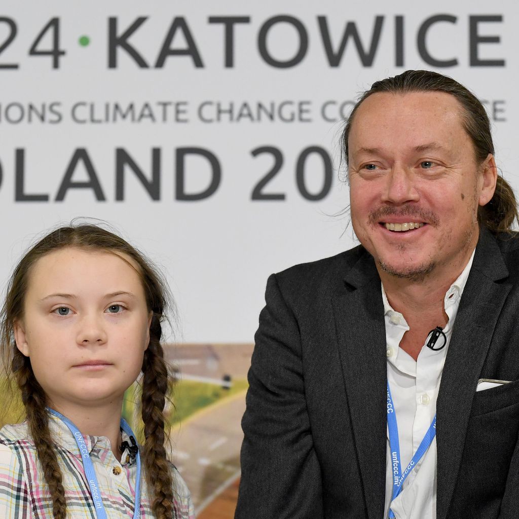 Greta Thunberg und ihr Papa Svante Thunberg, Dezember 2019